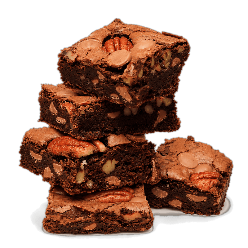 Vivi's brownies — fudgy chocolate brownies with a glossy crackled top